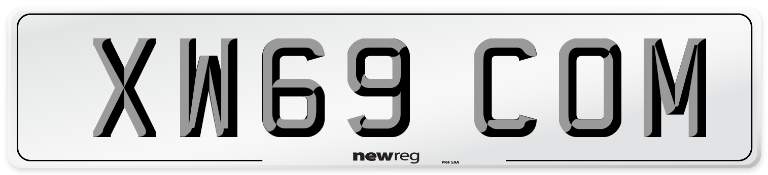 XW69 COM Number Plate from New Reg